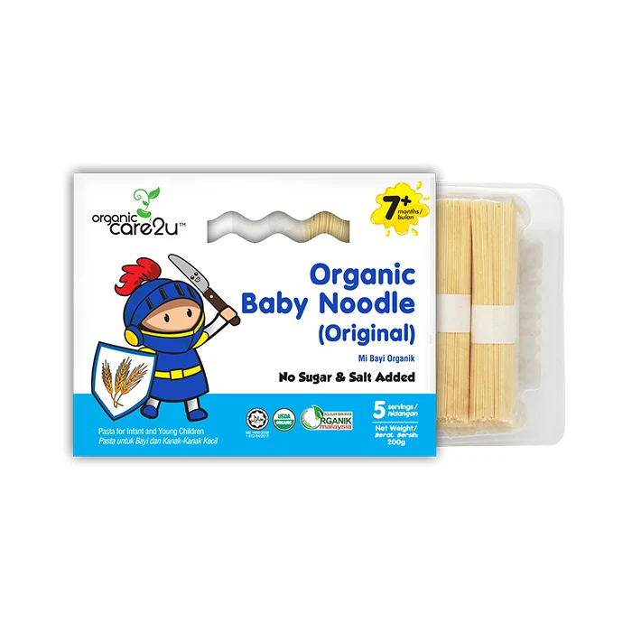 High Nutrition Quick Preparation Organic Original Baby Stick Noodle 4 Inches No Sugar and Salt Added