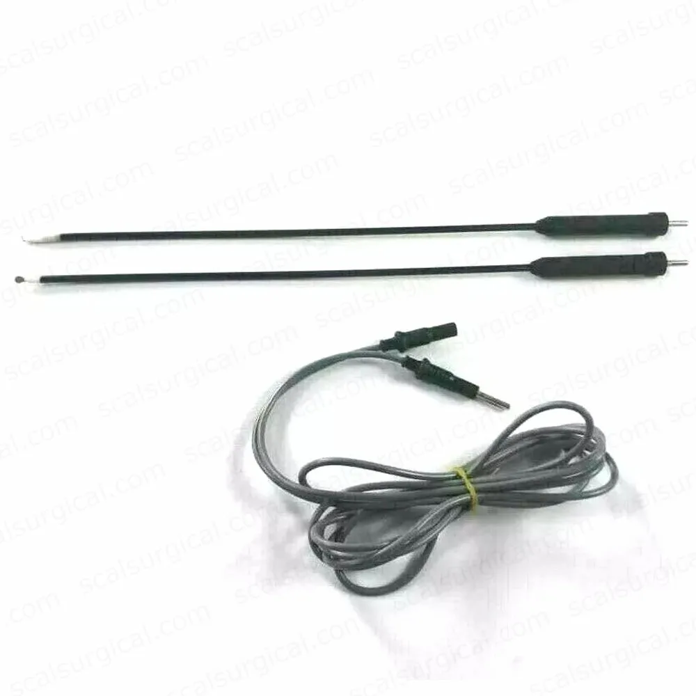 Monopolar L-hook electrode cable for laparoscopic surgery