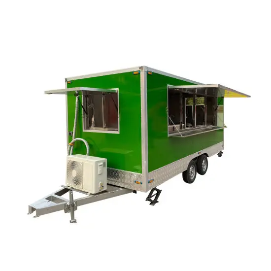 Mobile food truck 7.5ft dining carts trailer for sell