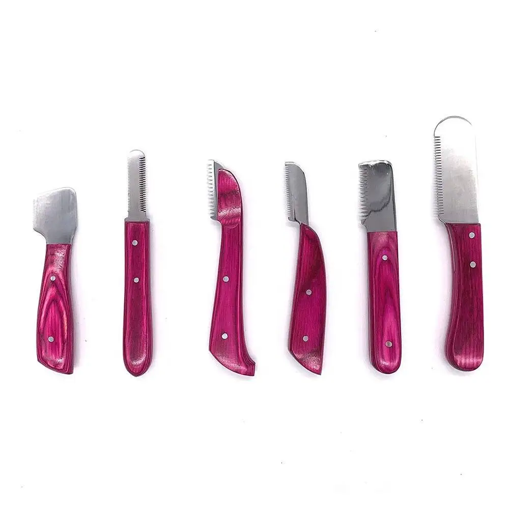 New Top Selling Hand Stripping Knife Cat Dog Pet Grooming Comb Hair 4pcs Hair Cut Trim Fine Medium Coarse Set Coarsa Medium