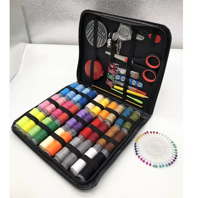 DIY Sewing kit for Adults Beginners Home Portable Sewing Kit with Scissors Thimble Thread Needles Sewing Supplies set