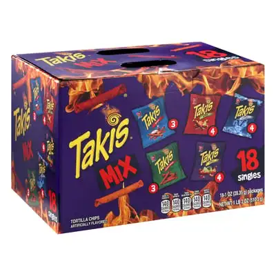 Takis скрученные чипсы из тортильи Fuego острый Чили и лайм лимитированный выпуск СИНИЙ