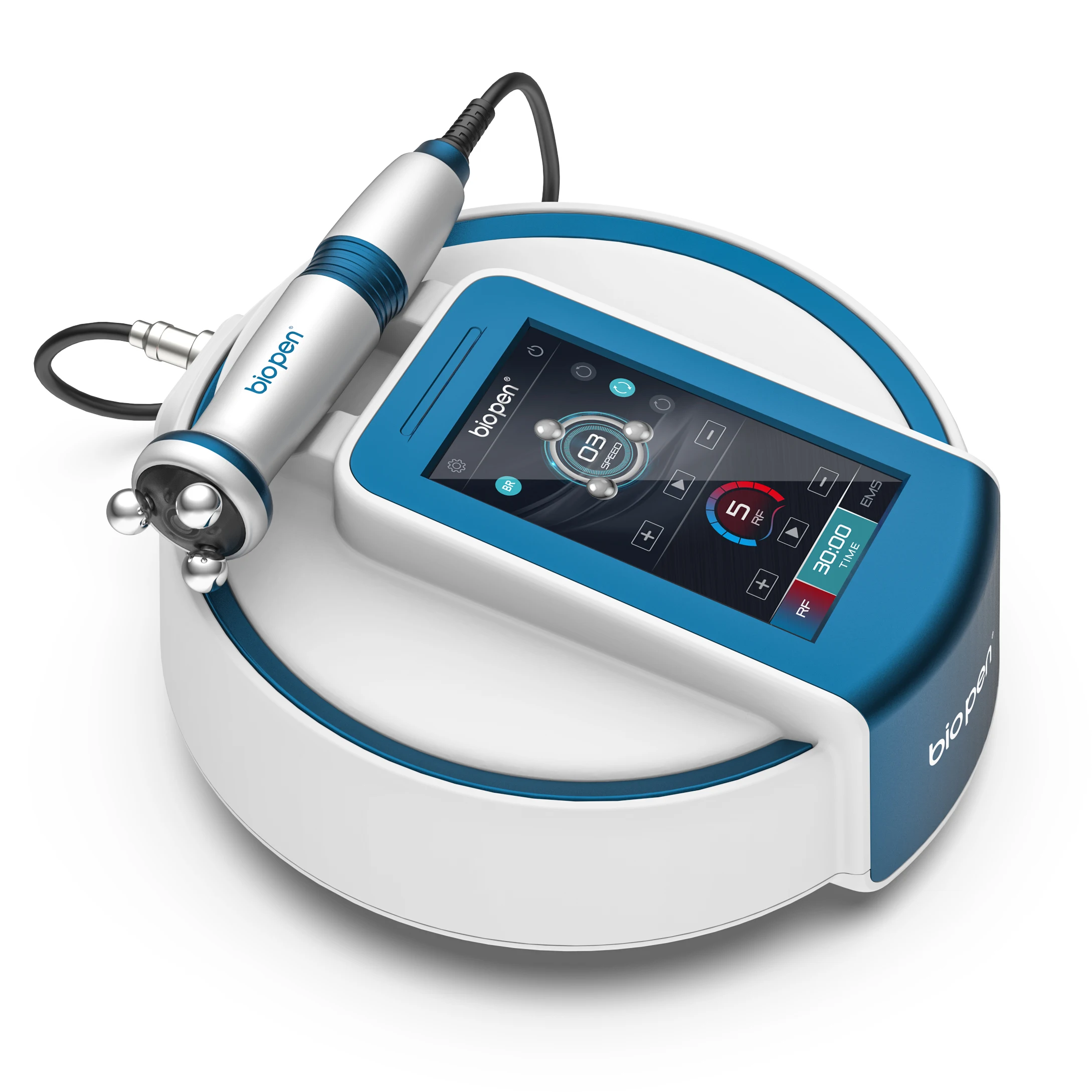 Latest 360 Rotary Roller RF Face Lifting Massage With LED light Bio Pen T6 Ems Microcurrent Function Beauty Machine