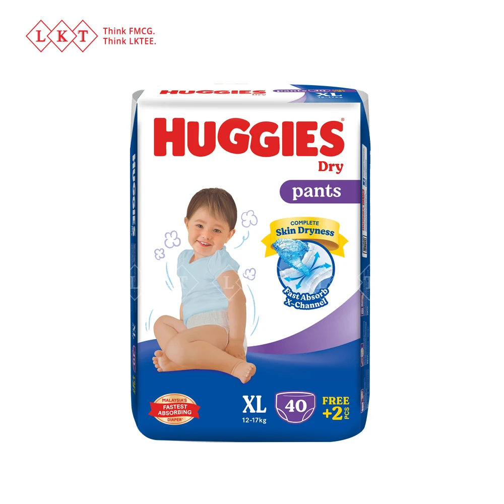 Huggies Baby Diapers Dry Pants Diaper SJP L 50S Pampers Diapers for Babies Malaysia Direct Factory Wholesale Export