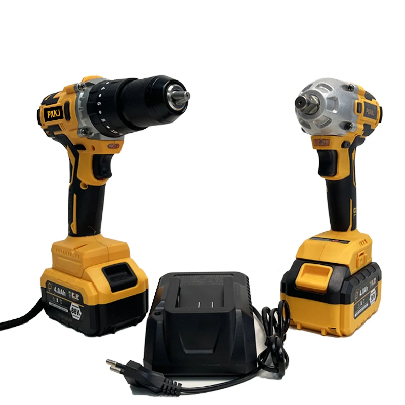 20V/36V cordless power tool combination kits 13mm impact drill set screwdriver power wrench for auto repair