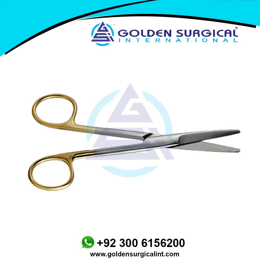 Surgical Standard TC Scissors Curved 6 Inch Gold Handle Operating Scissors Operation Theater Instruments Dissecting Scissors