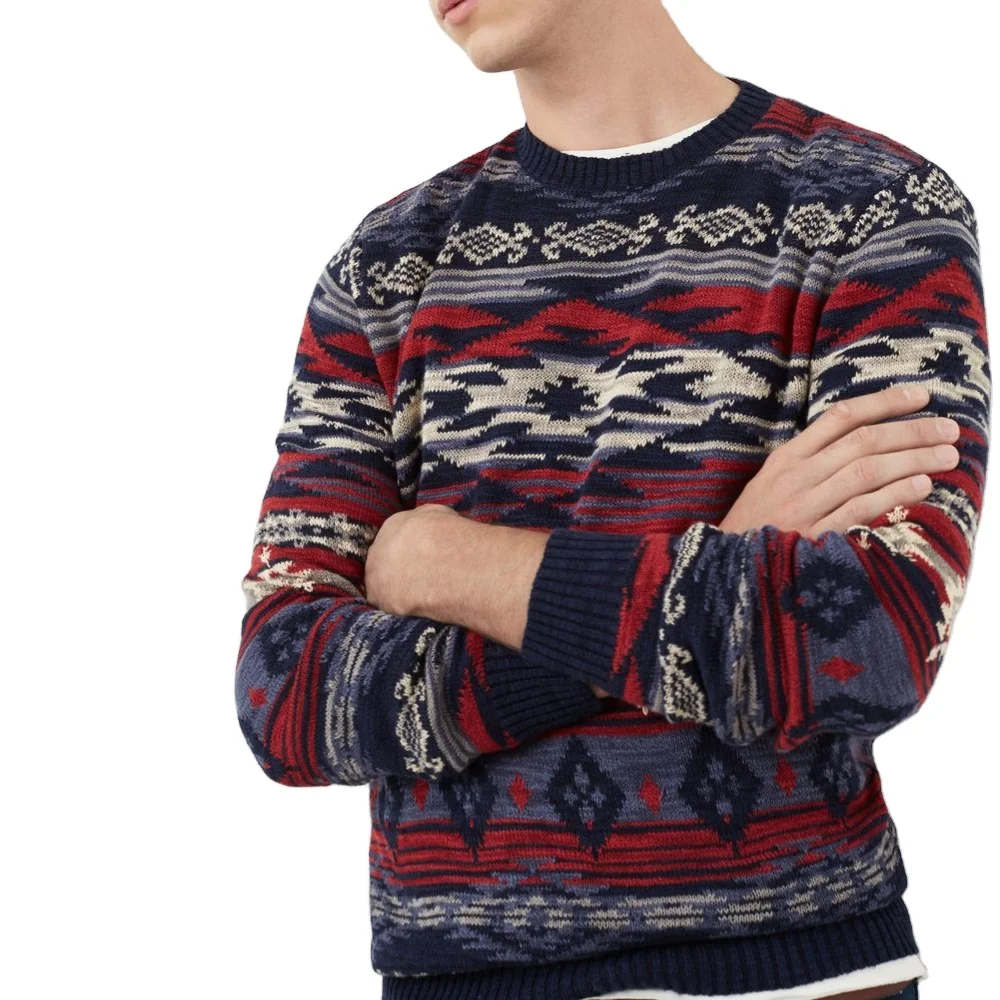 Made To Order 2024 Mens Oversized Casual Knitwear Custom Colors Cotton Ribbed Sweater High Quality Cheap Cost Made In Bangladesh