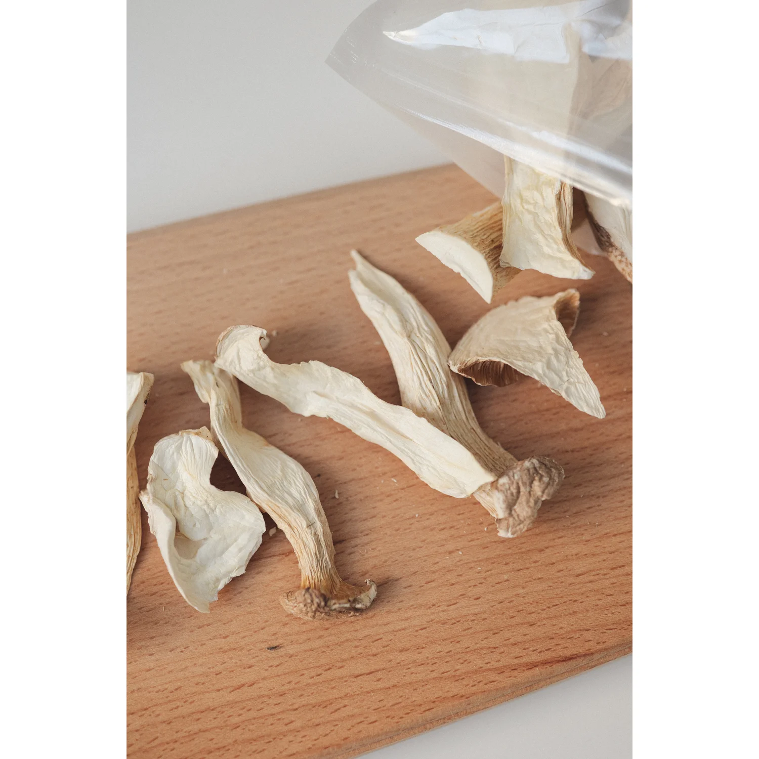Health cuisine cooking used dry king oyster mushroom