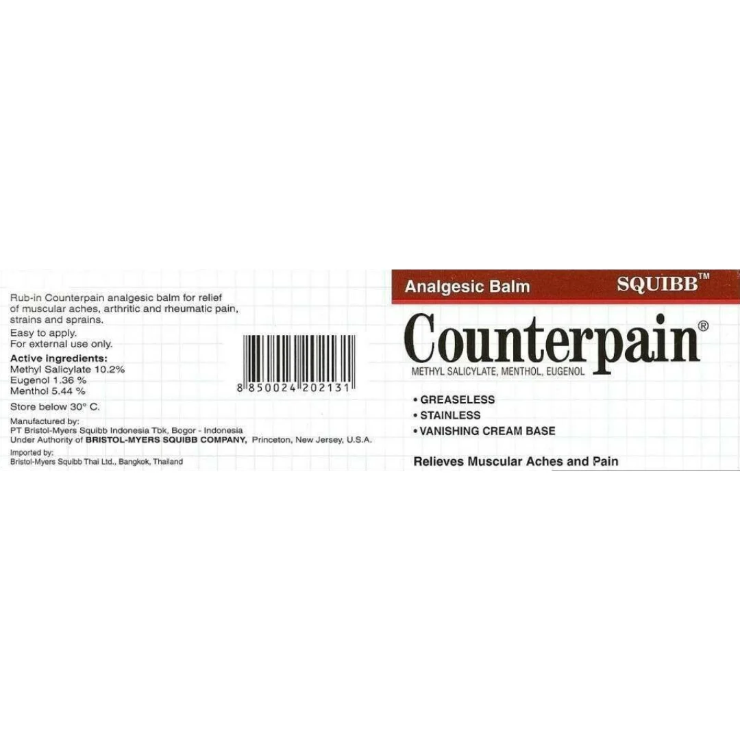 Counterpain Analgesic Balm Hot Heat Relief Muscular Aches 30g.