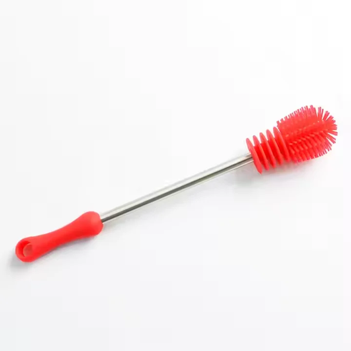 HYRI BPA-Free Reusable Scratch-free Portable 300mm Baby Bottles Cleaning Brush Cup Brush Silicone Bottle Brush With Long Handle