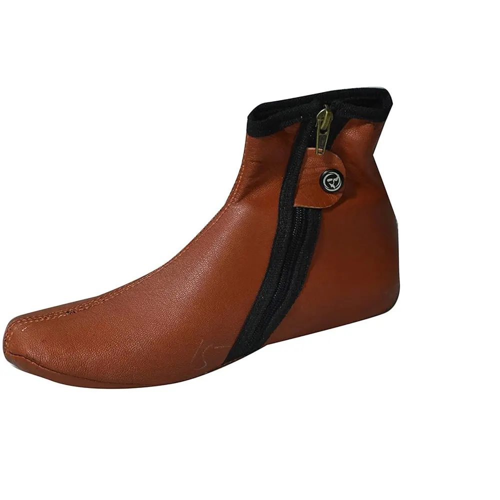 Premium Quality Leather Socks in Brown Color for Men Comfortable Soft Sheepskin Leather Socks Thicker Leather Feet Warmer