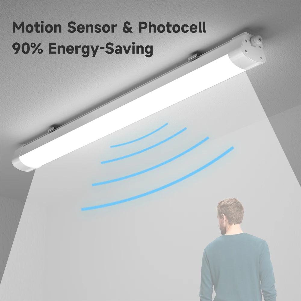 Factory 120cm 4ft 40W Triproof Light Underground on/off Motion Sensor LED IP65 IP66 Tri-proof Light for Parking Lot