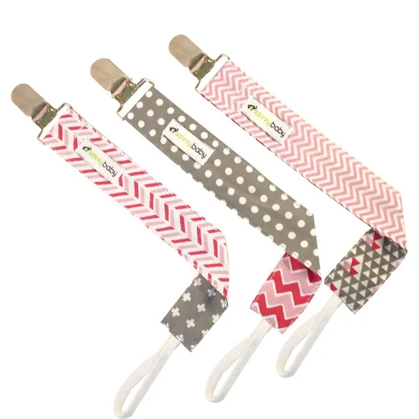 New Product Baby Felt Cotton Knitted Fabric Material Pacifier Clip Baby Product Silicone Pacifier Teething Clip For Baby Infants