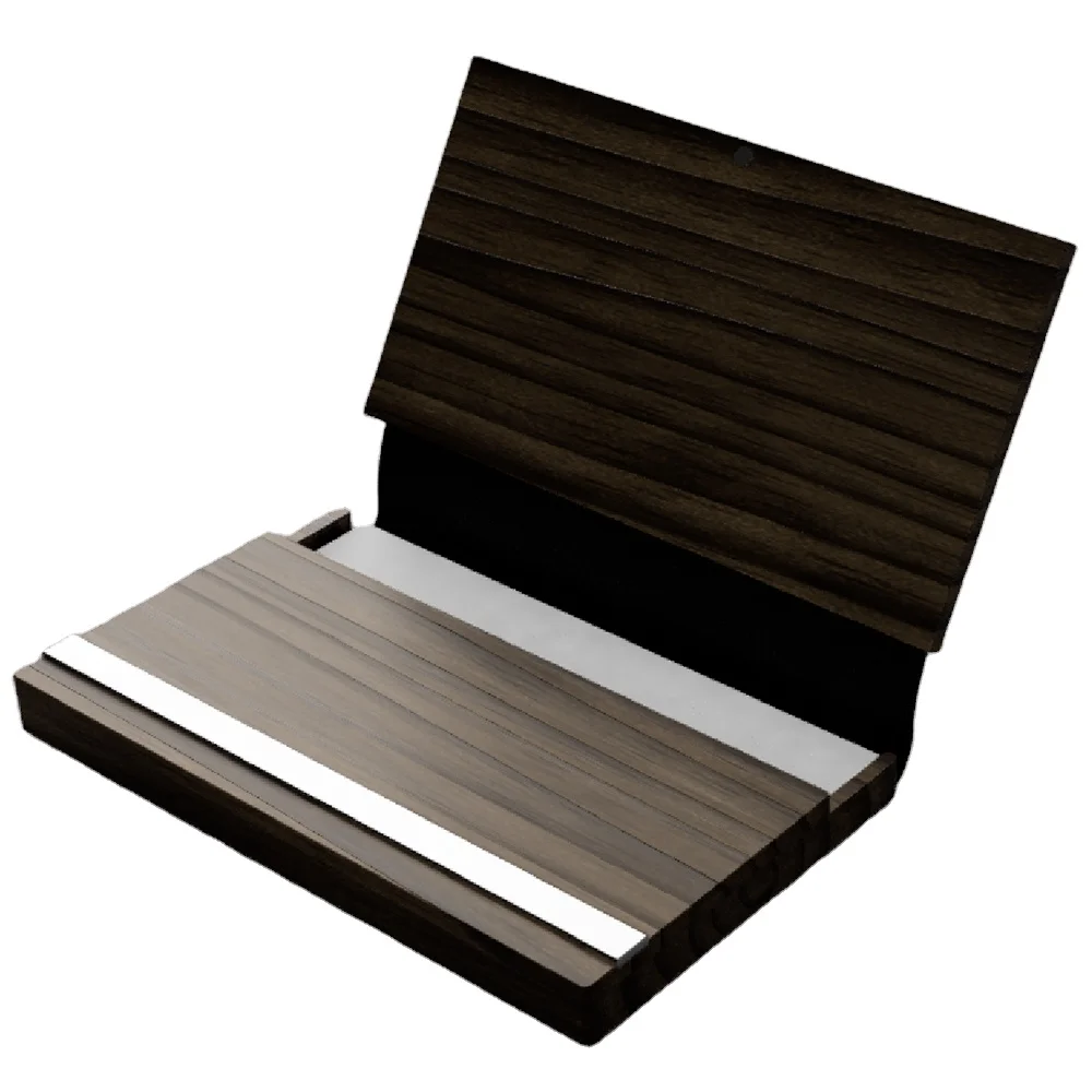 Japanese Precious Natural Wood Products Custom Wooden Greeting Card Case Business Card Holder for Men