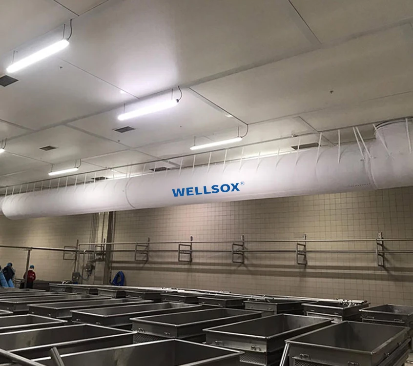 Огнестойкий звуковой аттенюатор воздуховод пористый тканевый HVAC круглый с опорой