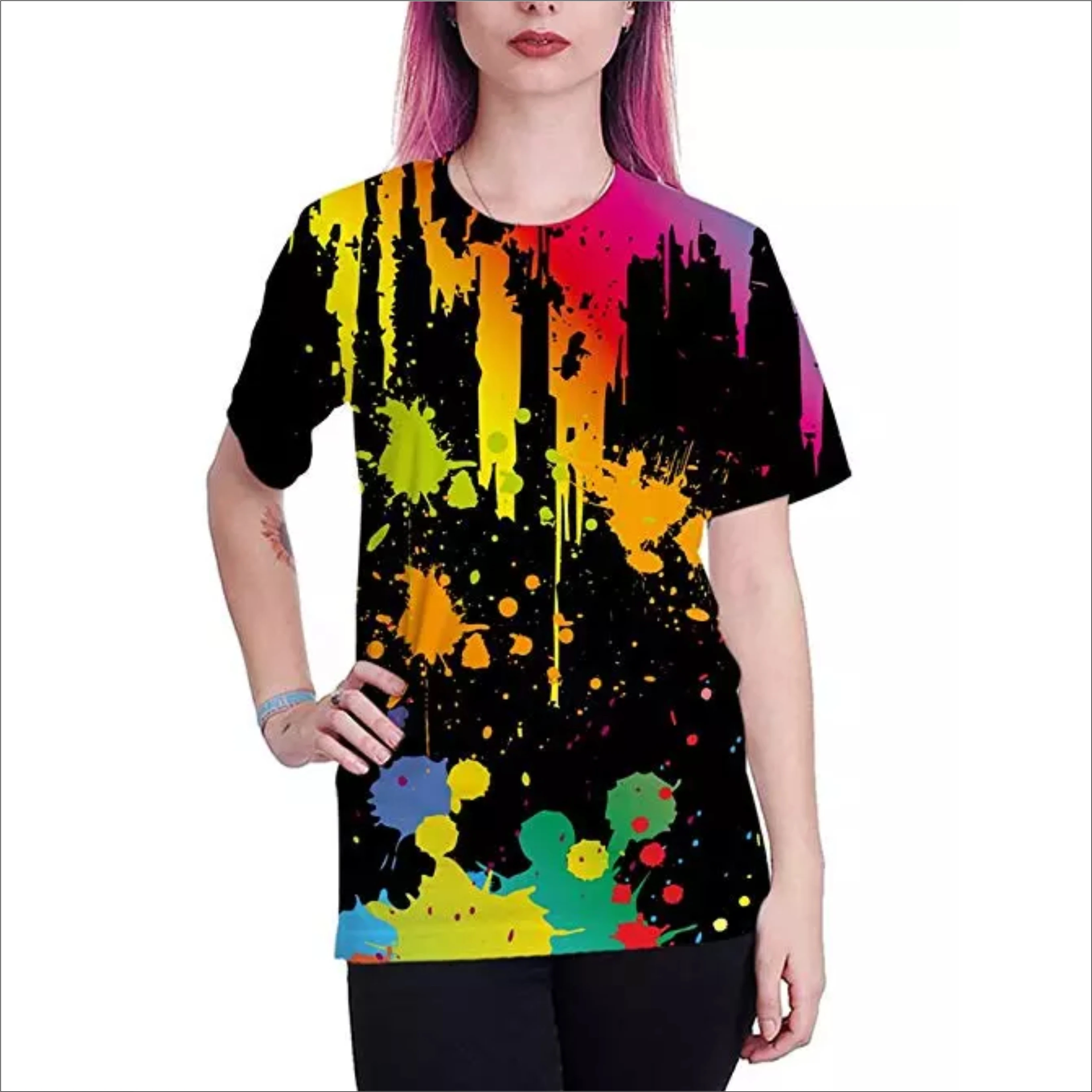 Custom Sublimation print on demand men polyester t shirt dropshipping
