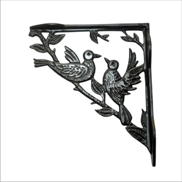 Decorative Black antique new design shelf bracket Bird vintage animal shelf bracket rustic handmade hand forged wrought iron