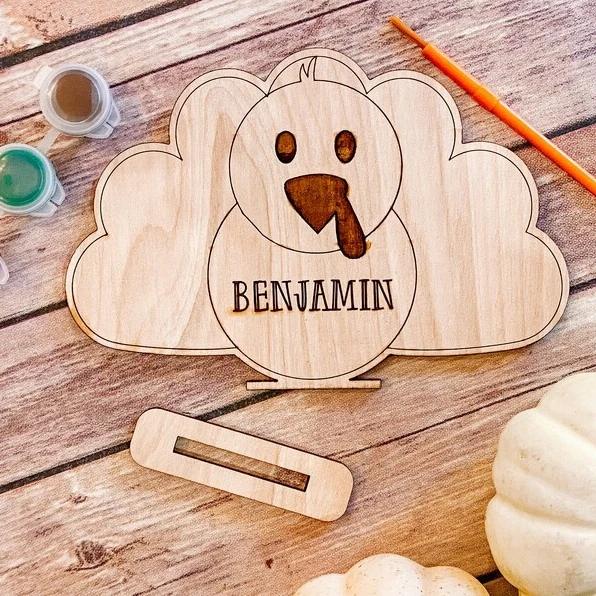 Paint Your Own Turkey DIY kit (Can be Personalized) - personal desk decoration