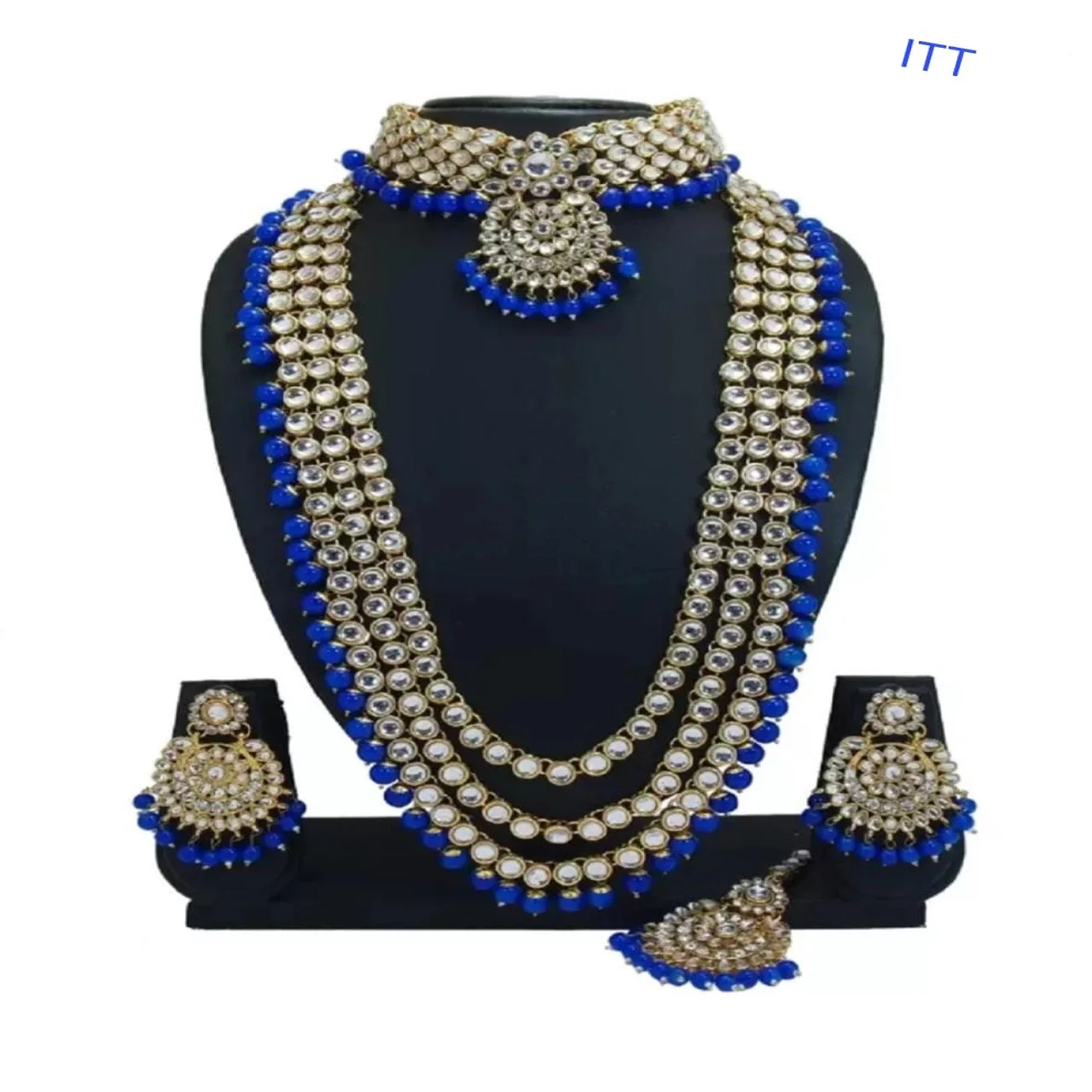 Top sale Handmade jaipur kundan meena jewellery high quality with designer quartz and agate beads