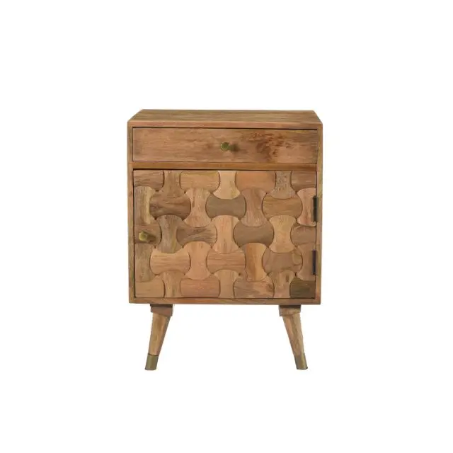 New  Clio Collection  Modern Antique End Table Living Room Luxury Round Centre Coffee Tables Natural Tobacco brown F