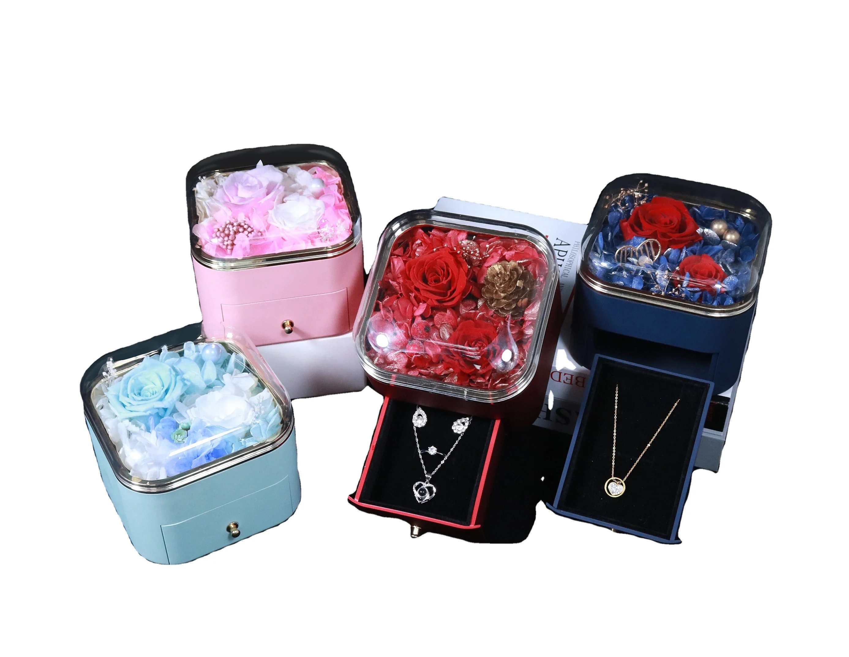 Jewelry Box 1/6 jewelry box wholesale nacre velvet necklace earring box shell shape mother of pearl
