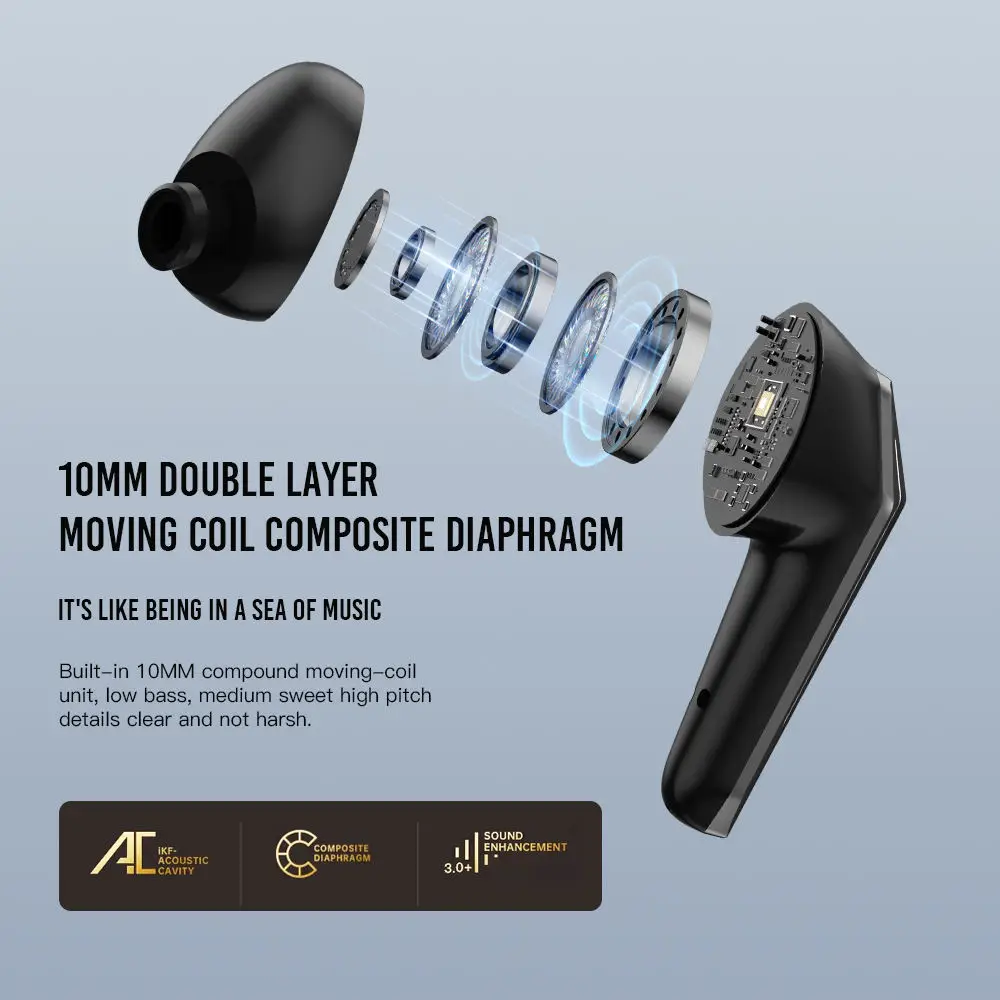 Custom Logo Waterproof TWS Earbuds Wireless In-Ear BT Headphone Gaming Wireless Earphones with Charging Case