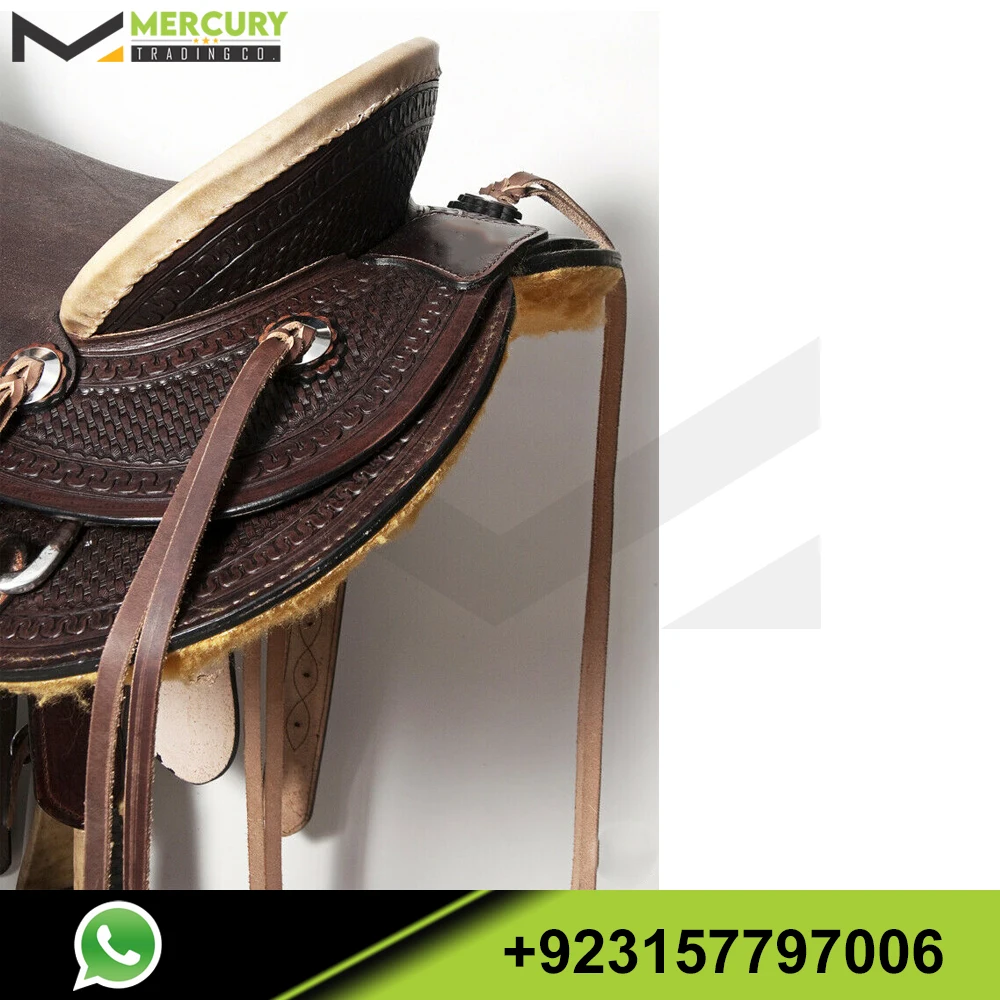 Кожаное седло Western Horse УЭЙД РАНЧО ципан коричневый хиласон
