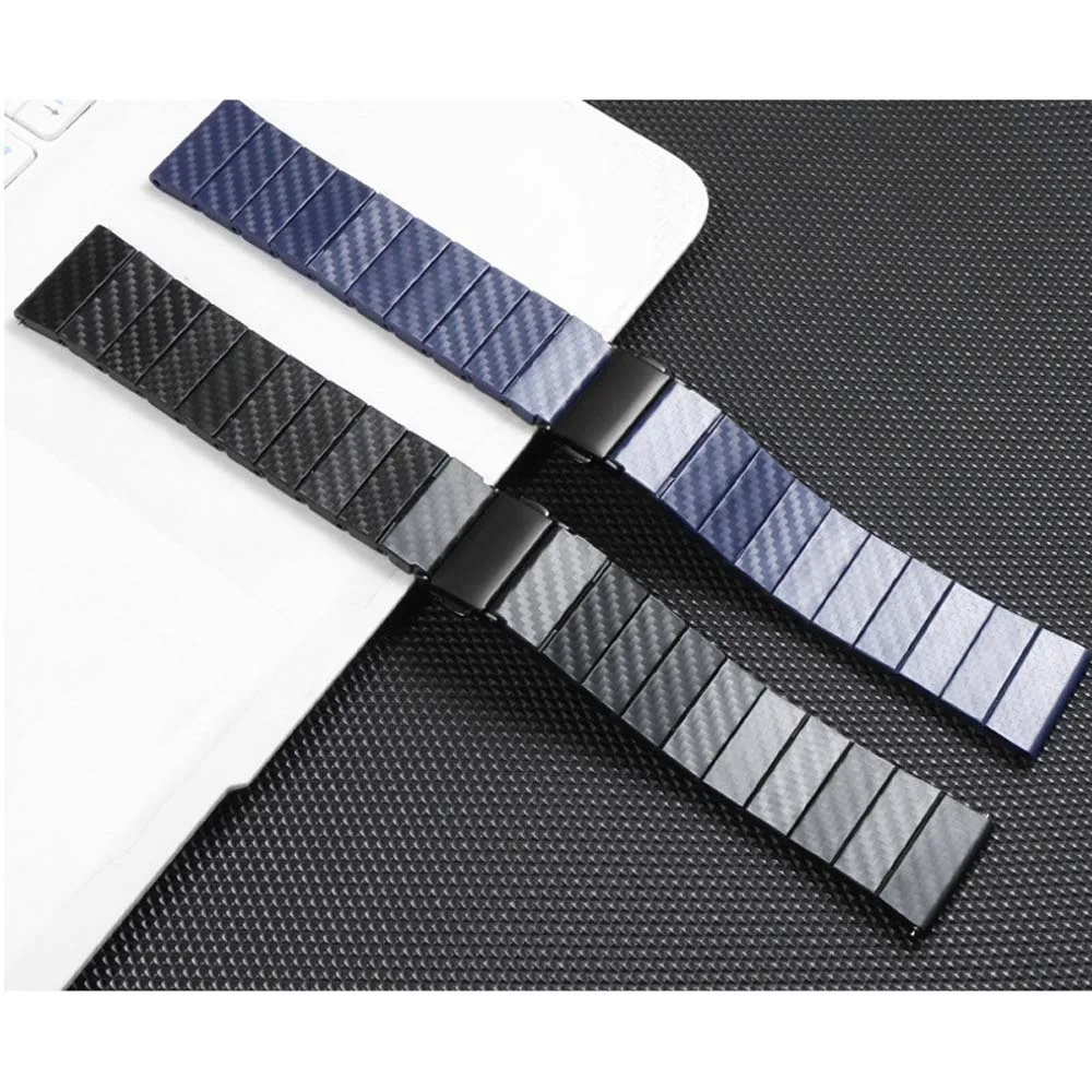 Carbon fiber band Strap Solid Sport Lightweight Waterproof Size 20MM 22mm for Samsung watch