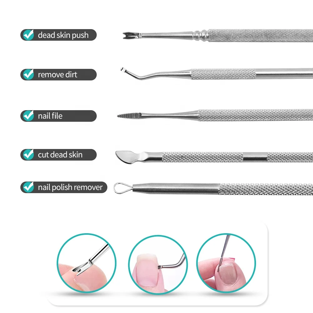 Hot Sale 1pc Professional Stainless Steel Nail Cleaner With Nail Cleaning Tool Manicure Pedicure Beauty Instruments