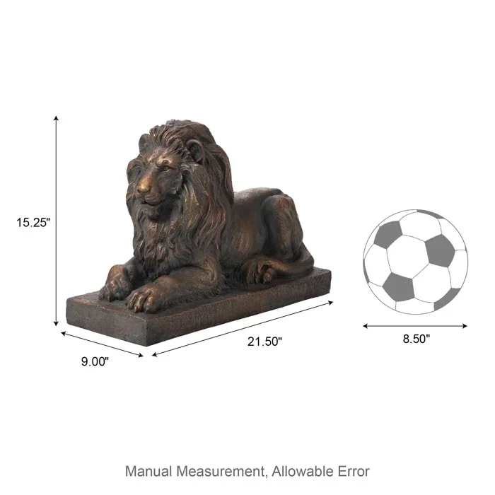 Lion animals garden statue bronze