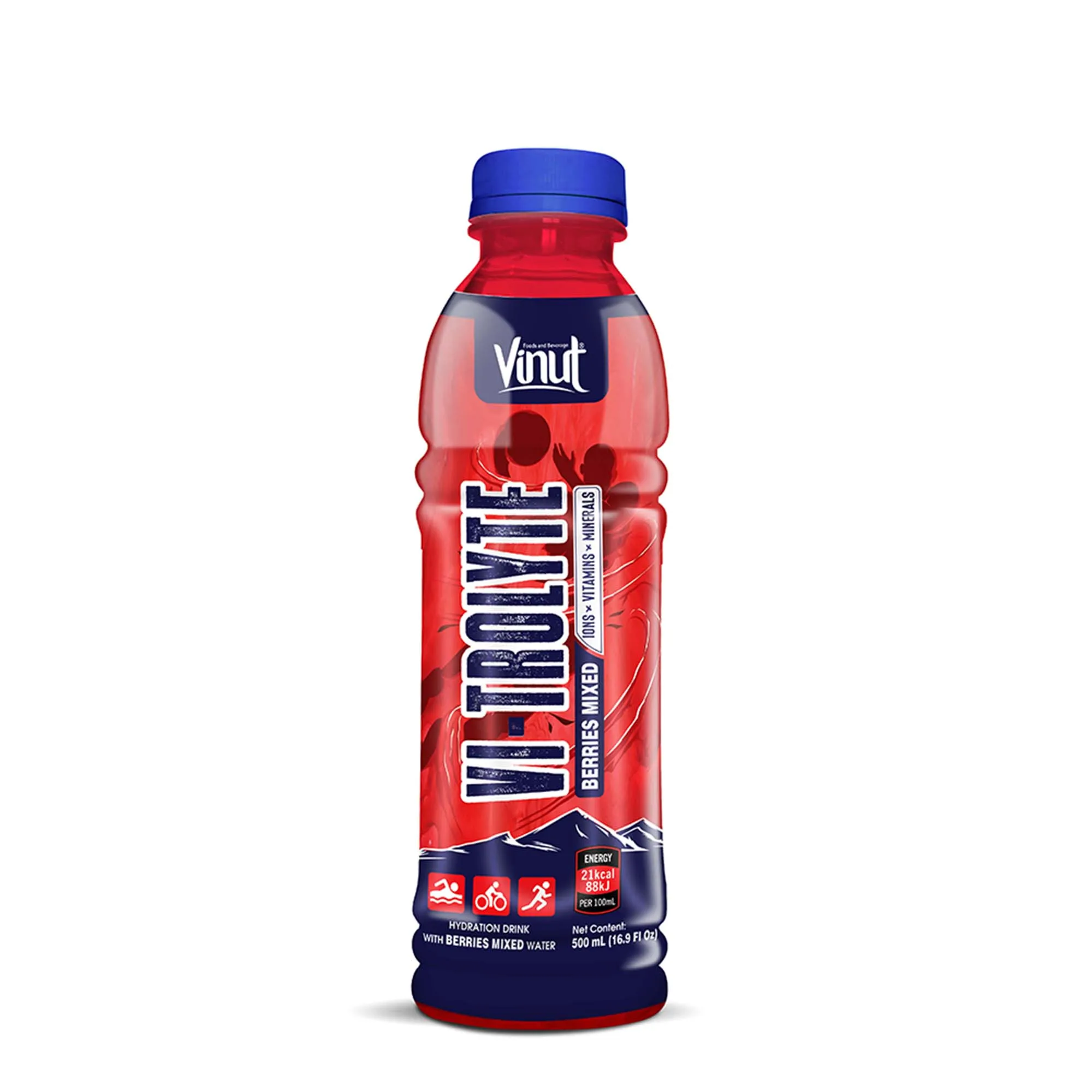 16.9 Fl oz Vinut Vi-Trolyte Hydration Drink with MIXED FRUIT Water (ions Vitamins Minerals)