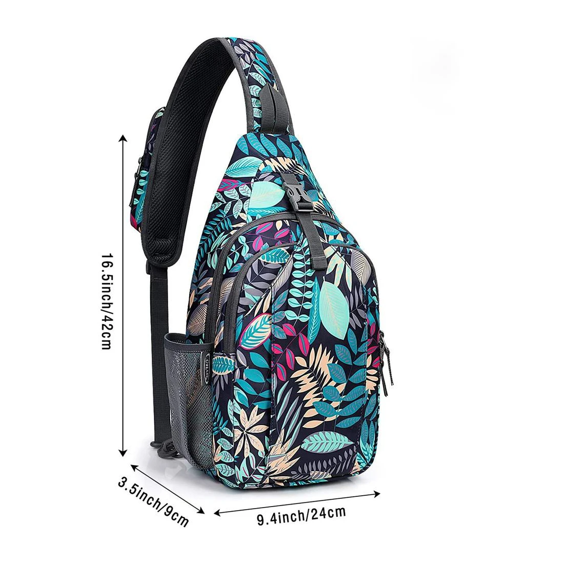 Male Multifunctional Waterproof Chest Strap Messenger Bag Practical Crossbody Shoulder Bags Light Feature Polyester Printed