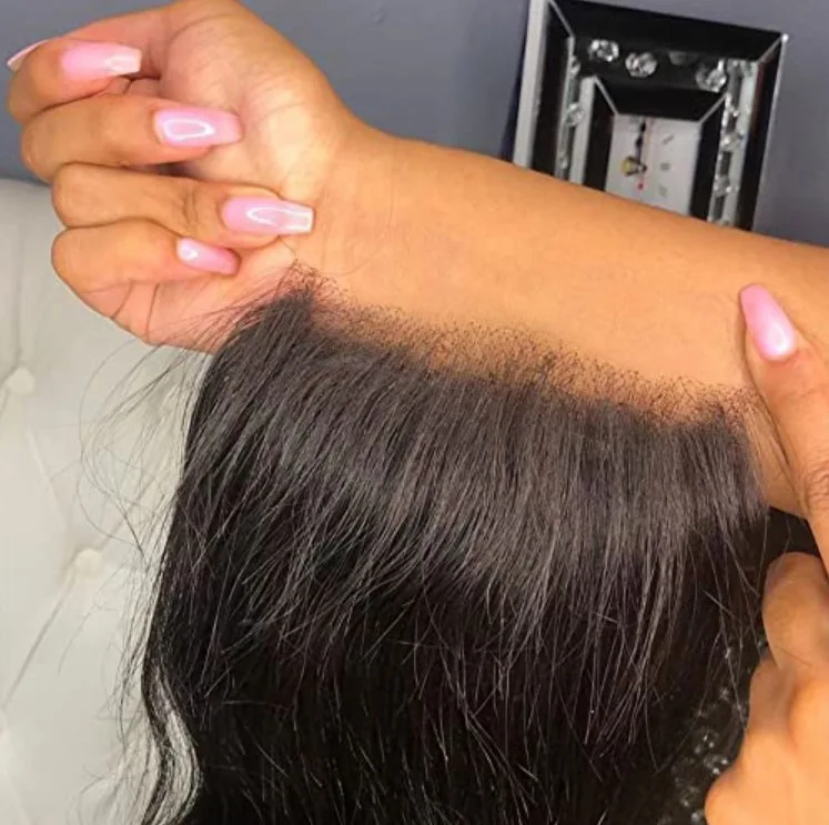 Lace Closure Frontal With Baby Hair Bundles Available Brazilian Hair Closure Straight Bundles With Closure Front Human Hair Wigs