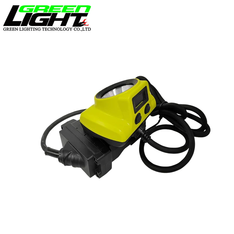 13.6Ah Rechargeable LED Miner Cap Lamp 25000Lux 1100mA Waterproof IP68 Explosion-proof PC Corded Miner Headlight