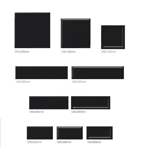 Black Glossy Tiles For Kitchen & Room Decoration Uses Tiles Subway Tiles 4X12 Size  Manufacture in good price from India