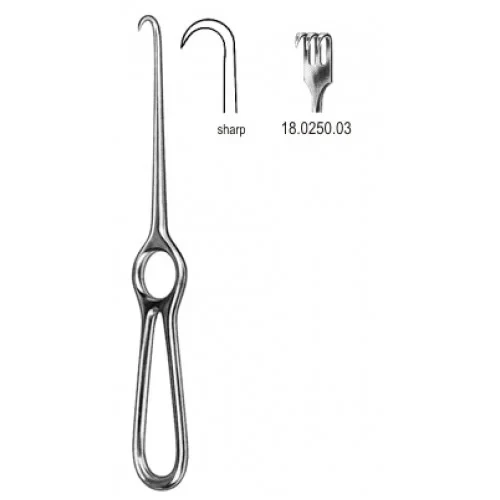 Pilling Volkmann Rake Retractor Blunt 4 Pronged High Quality Retractors Surgical Instruments Rake Hand Retractors