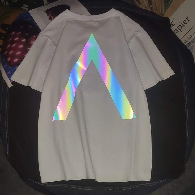 New Trendy Customization Reflective Printing High Quality Cotton Oversize T Shirts For Men and Women