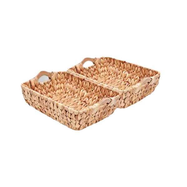 Cheapest Price Seagrass Woven Baskets Elegant Storage Wholesale Rectangular Rattan Wicker Baskets Bamboo Products Home Organizer