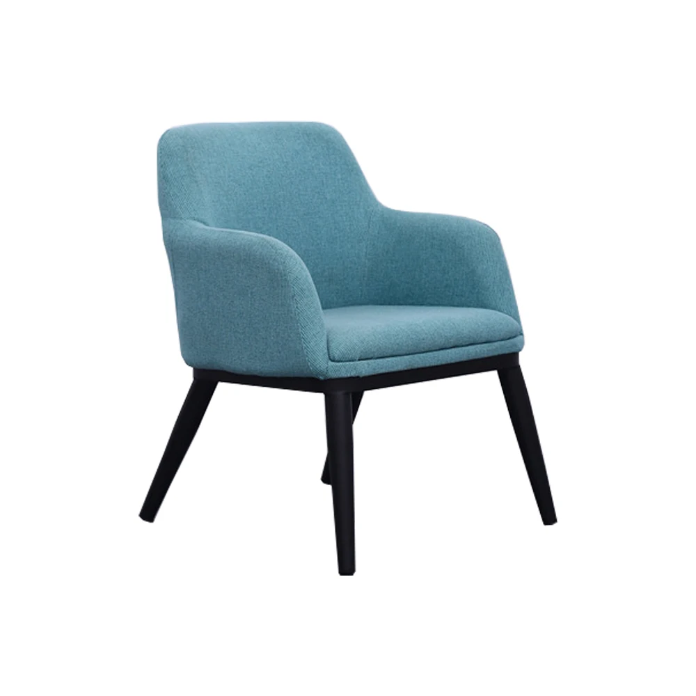 Dining Furniture Single Fabric Sofa Chair Light Luxury Leisure Modern Metal Legs Bedroom Living Room Chair