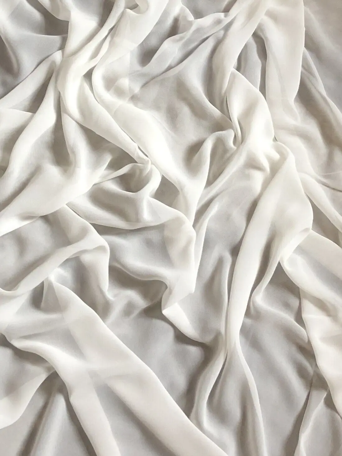 Teal Moss Crepe Georgette Chiffon Fabric