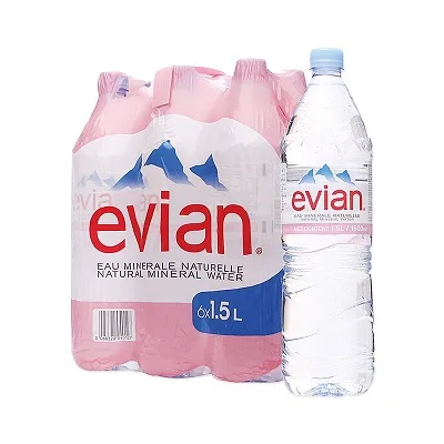 Evian Natural Mineral Water 330ML,500ML, 750ML, 1L,1.5L 2L..