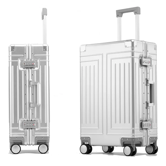 Чемоданы из магниевого сплава с алюминиевой рамой большой емкости чемоданы чистого металла Лидер продаж 2023