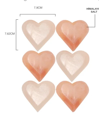 100% Pure Himalayan Salt Heart Shape Bath Soap Stone