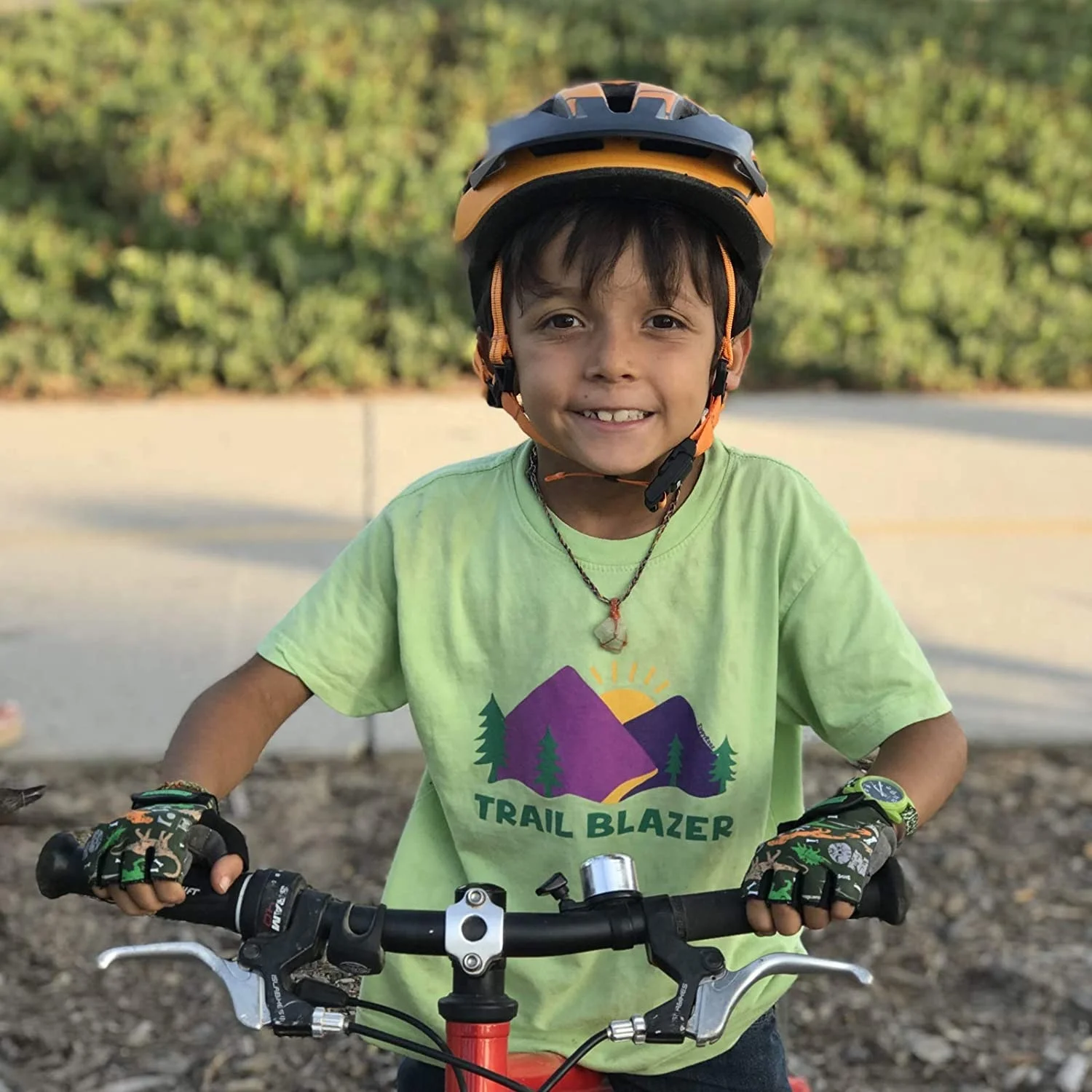 kids Sublimation Cycle Gloves For Out Door Cycling