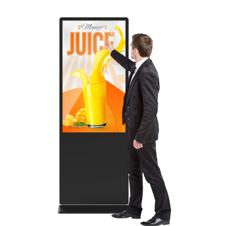 Hot Sale Indoor digital totem LCD advertising display Android all in one touch screen display kiosk
