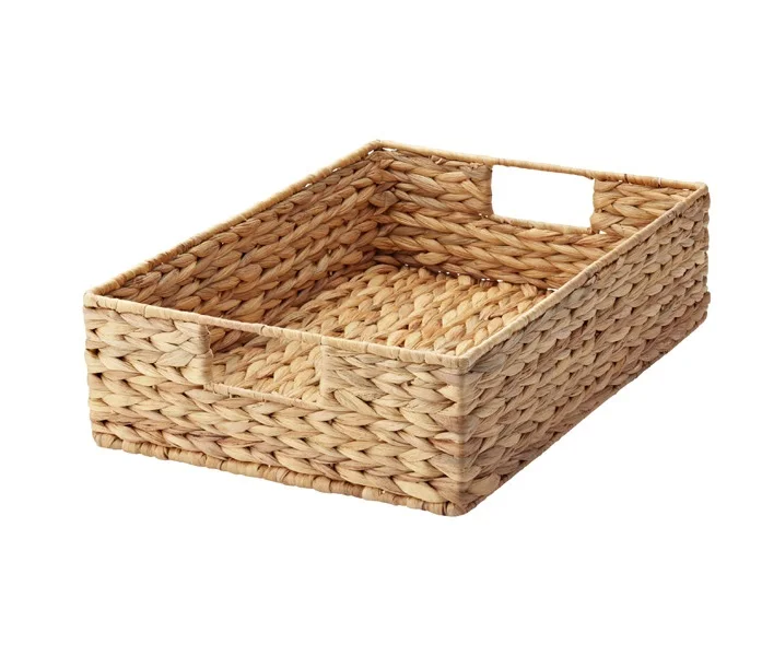 High quality Hyacinth Basket / Box / Trunk - Handles Storage Laundry Basket Circle / Square / Rectangular Shape from Vietnam
