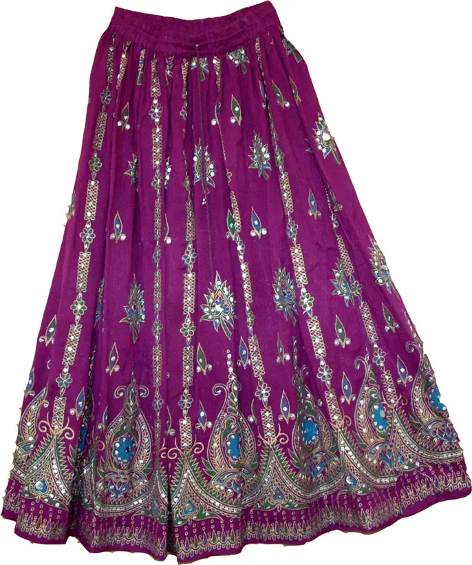 Лучшее качество индийские этнические блестящие зеркальные рабочие юбки традиционные хлопковые длинные макси-юбки ручной работы для женщин