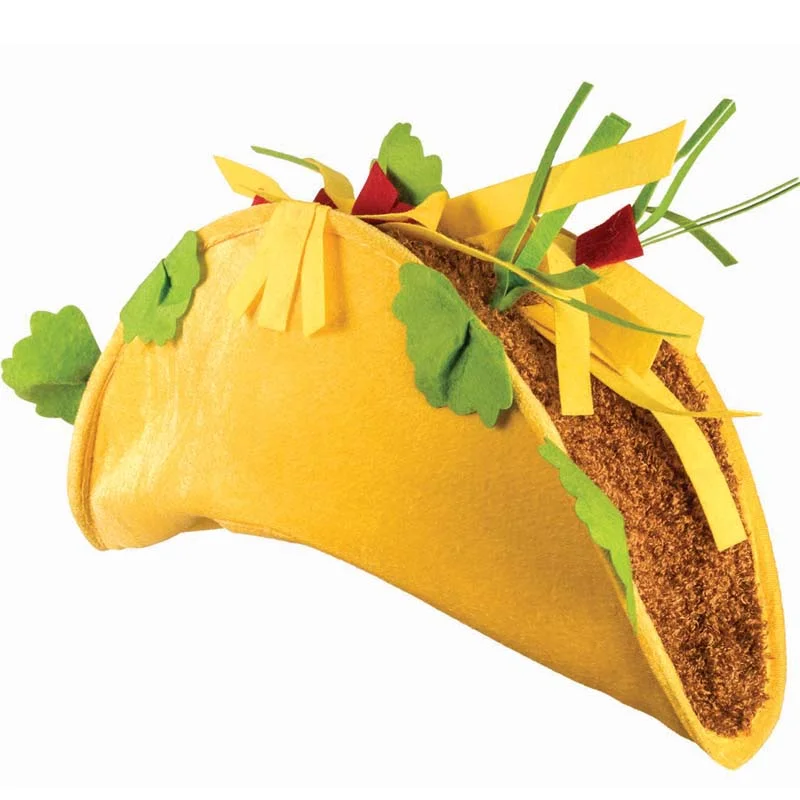 Haiwin Party Novelty Fiesta Food Costume Taco Hat for Cinco De Mayo Halloween