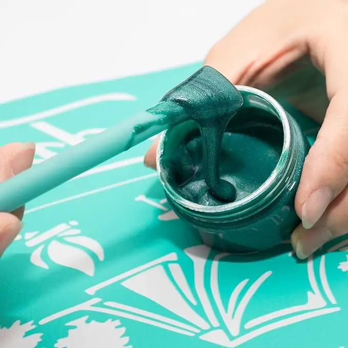 Metallic Acrylic Lunar Paste Student Metallic Colors Acrylics Painting Non-Toxic Art Craft Paints for Artists Kids