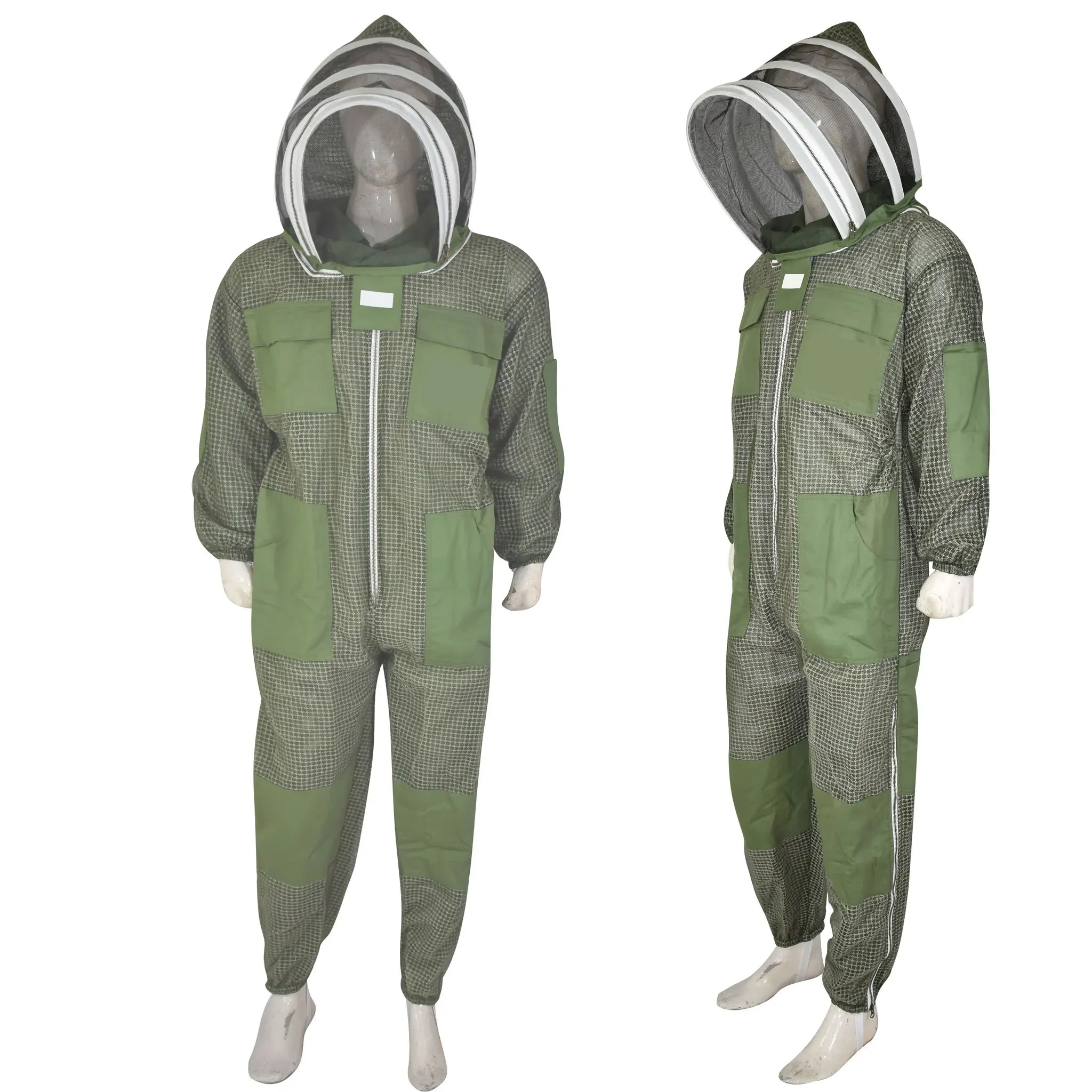 Olive Green beekeeping suit Ventilated with Fencing Veil